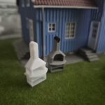 Detailansicht 2 des 3D-Druckmodells Grillkamin