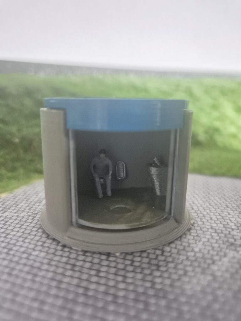 3D-Druckmodell &Ouml;ffentliches WC f&uuml;r die H0 Modelleisenbahn